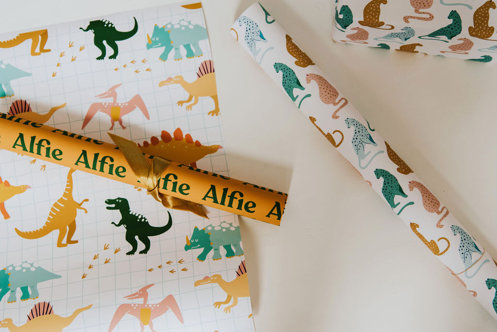 Bright Retro Typographic Wrapping Paper