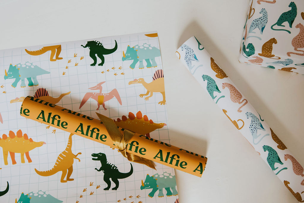 Bright Retro Typographic Wrapping Paper