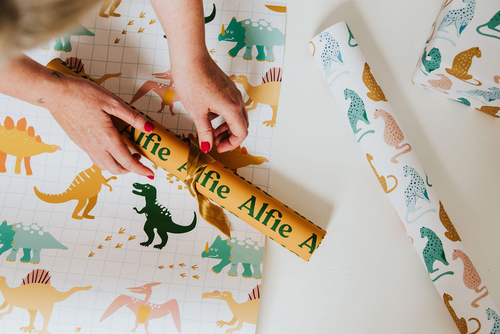 Bright Retro Typographic Wrapping Paper