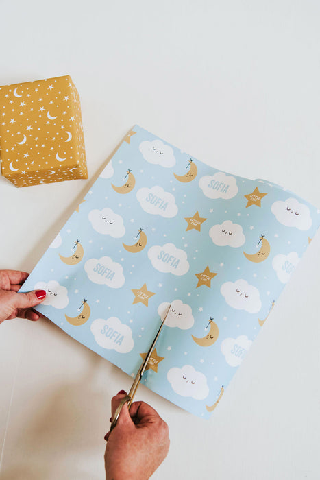 Personalised Clouds Wrapping Paper
