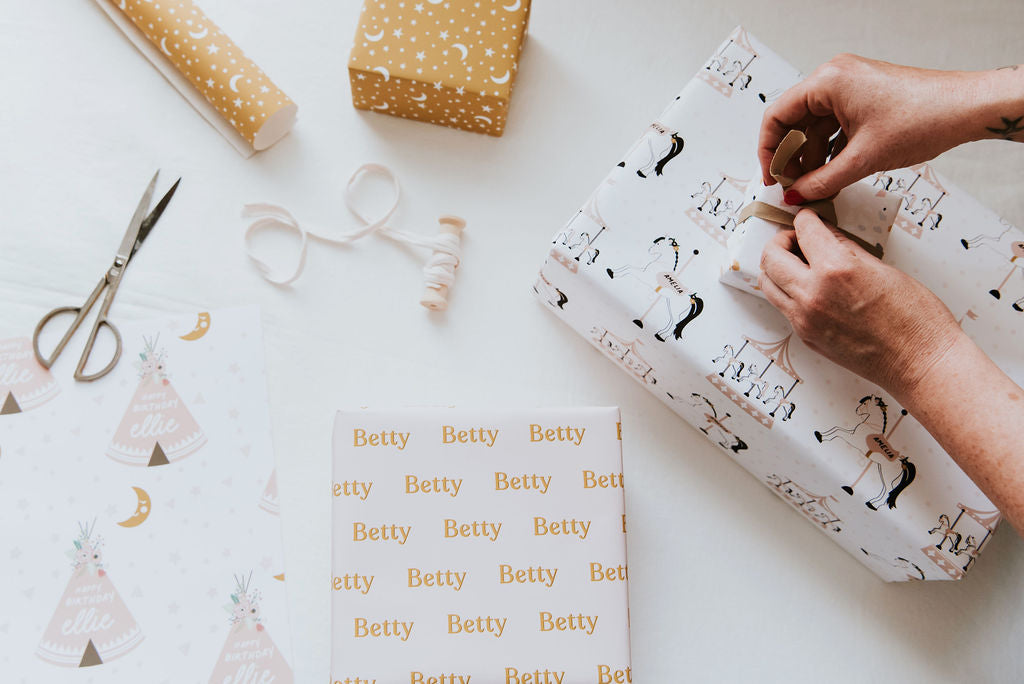Personalised Carousel Wrapping Paper
