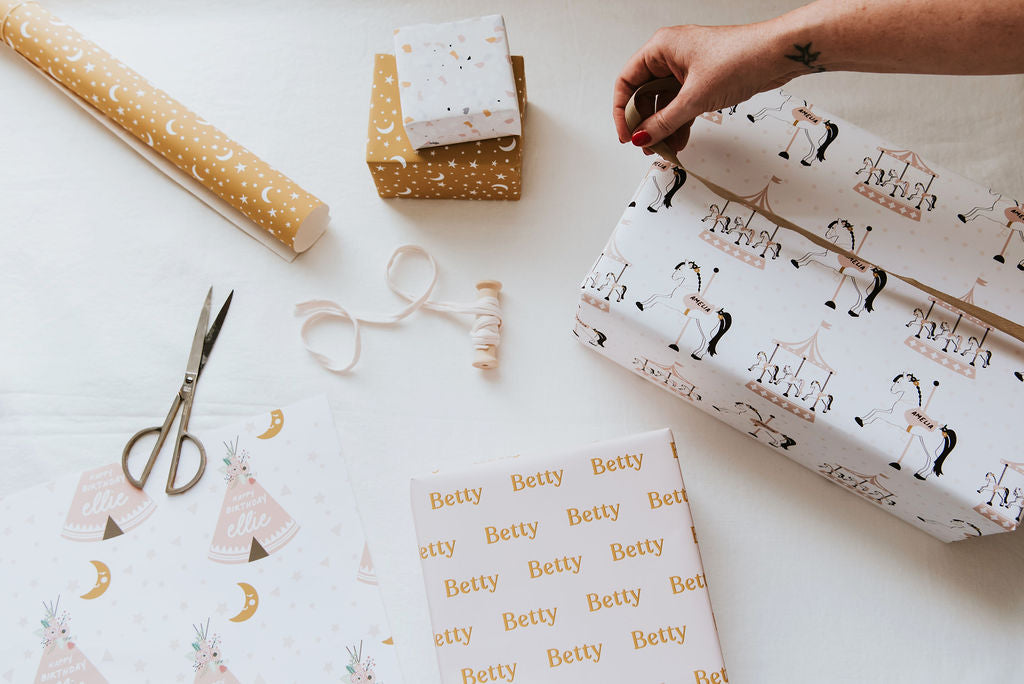 Personalised Carousel Wrapping Paper
