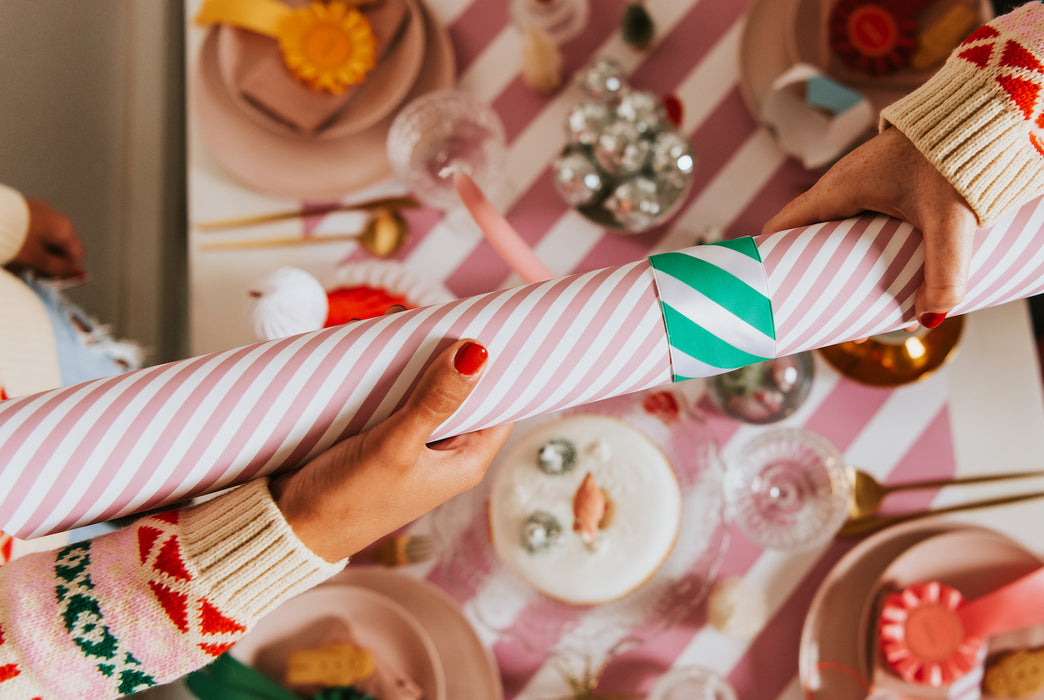 Pink Candy Stripe Wrapping Paper