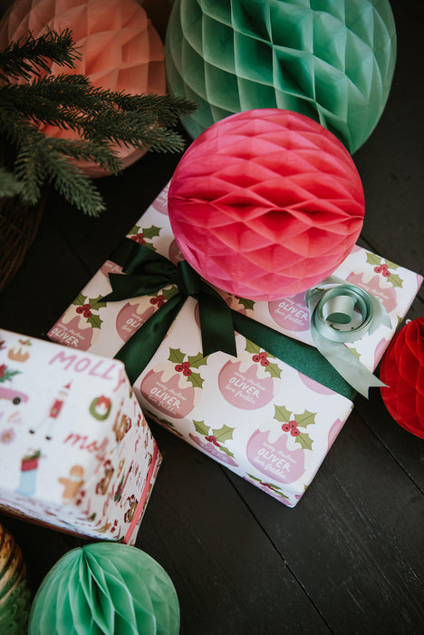 Personalised Christmas Pudding Wrapping Paper