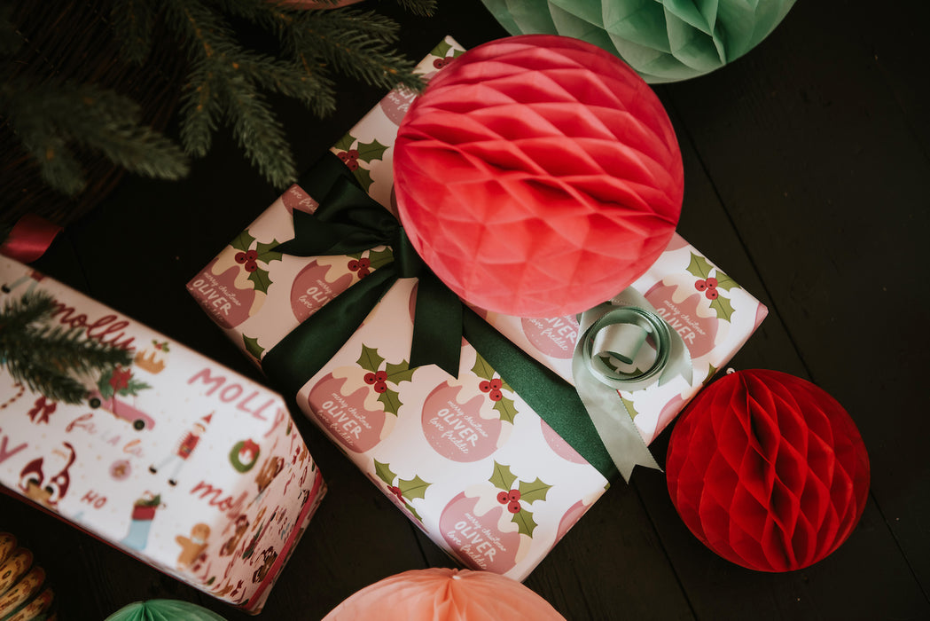 Personalised Christmas Pudding Wrapping Paper