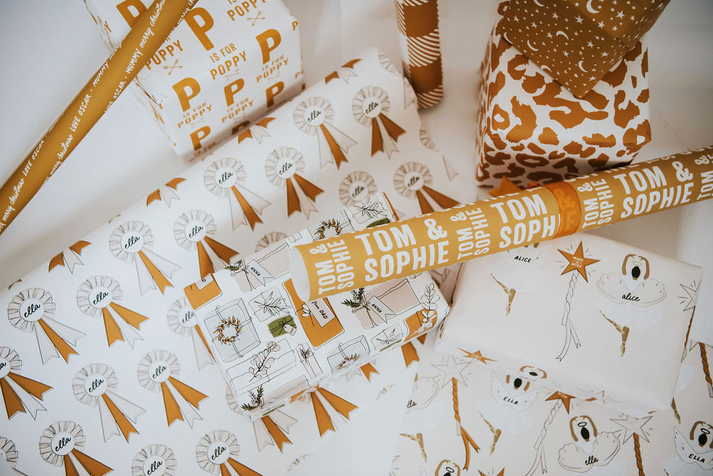 Personalised Rosette Wrapping Paper