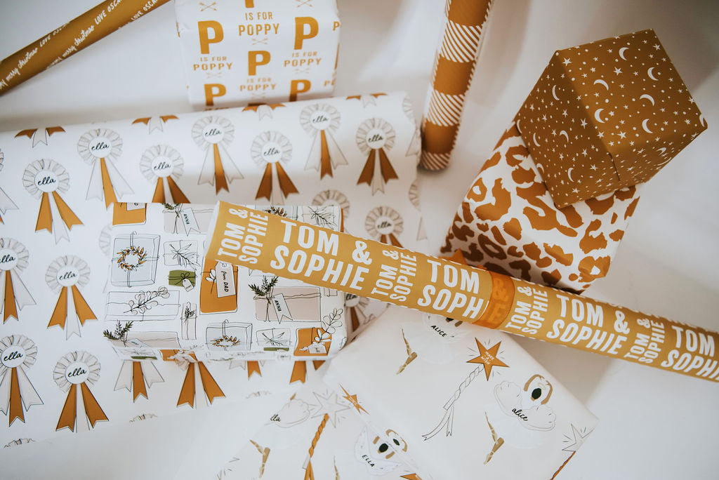 Personalised Rosette Wrapping Paper