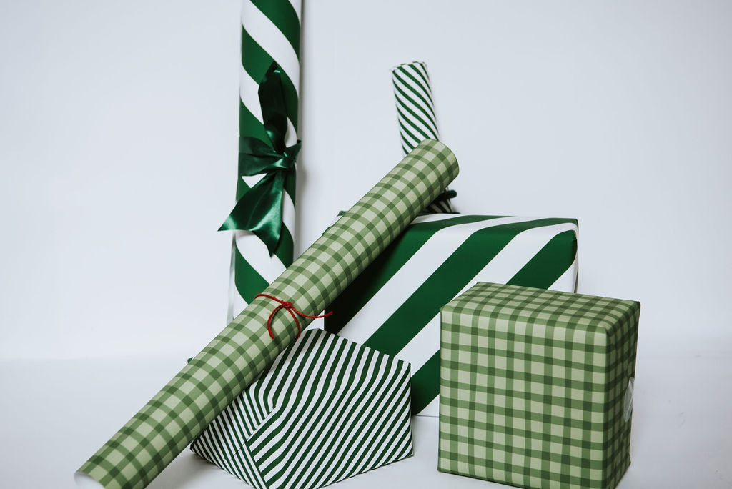 Green Stripe Wrapping Paper
