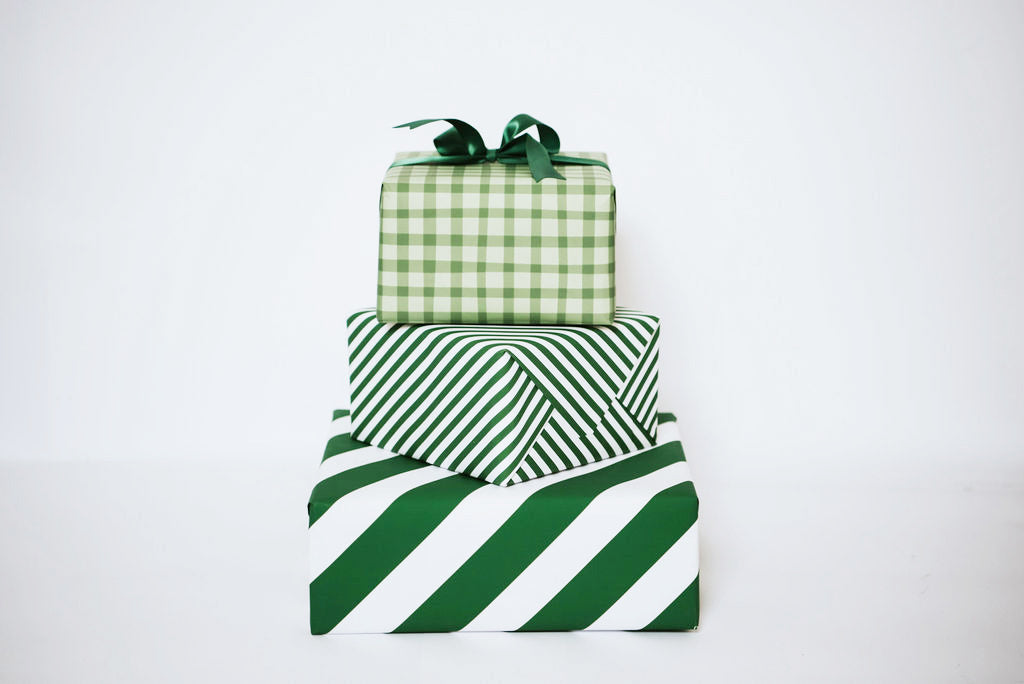 Green Stripe Wrapping Paper