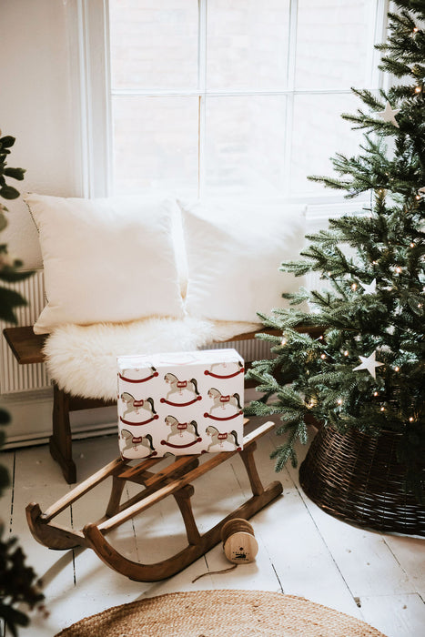 Personalised Christmas Rocking Horse Wrapping Paper