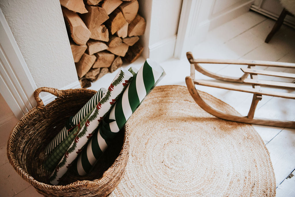 Green Stripe Wrapping Paper