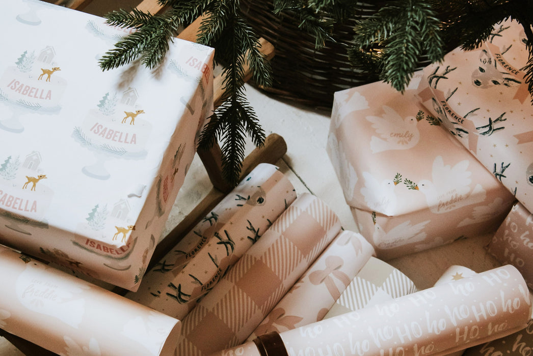 Personalised Turtle Dove Wrapping Paper