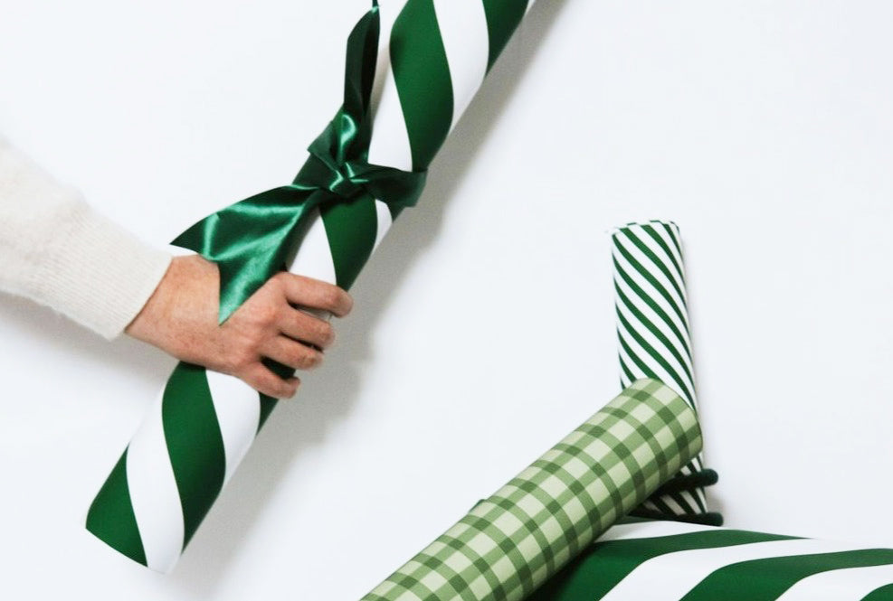 Green Stripe Wrapping Paper